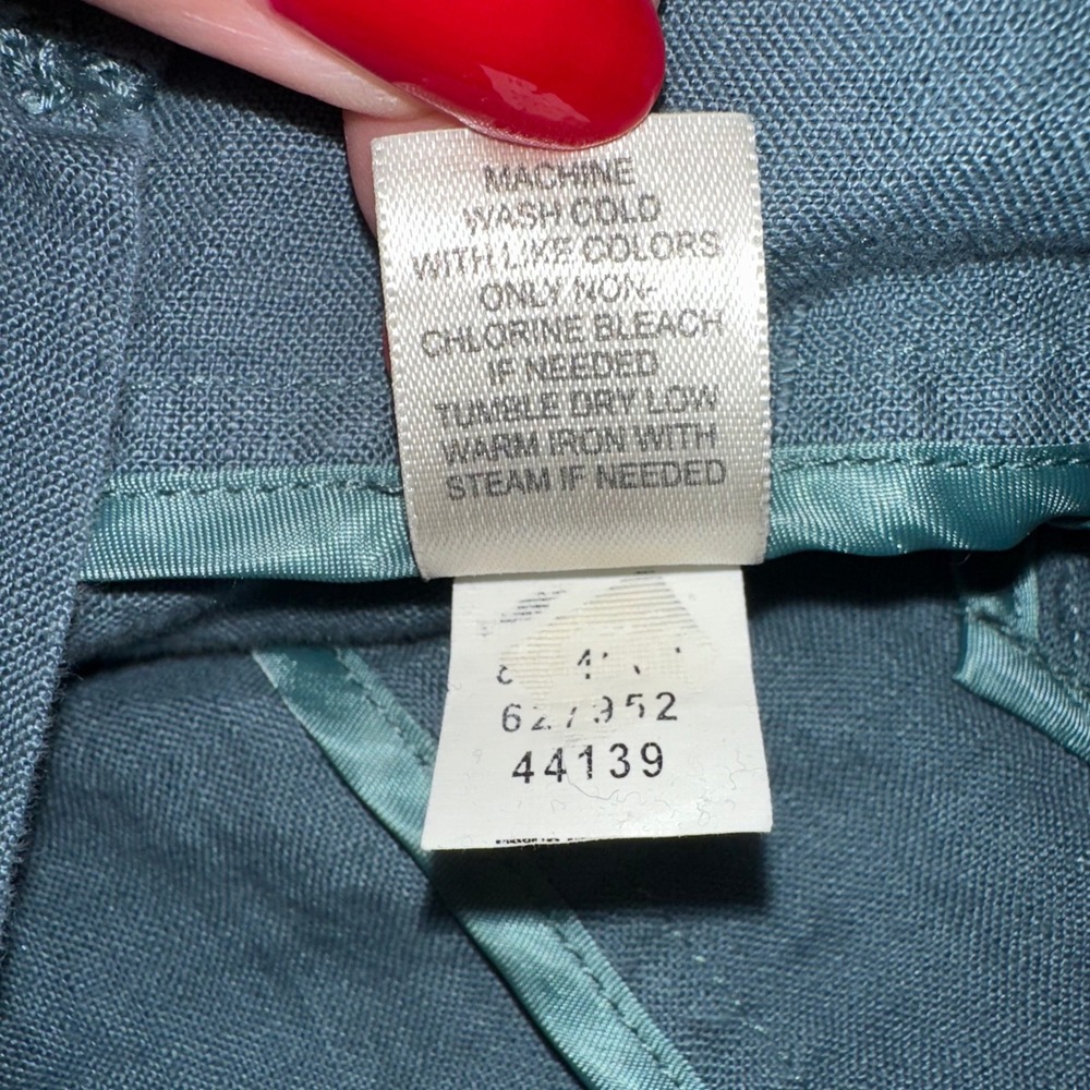 J. Jill Women's 100% Linen Blue Blazer Jacket Size L Lightweight Button Front - Picture 5 of 8